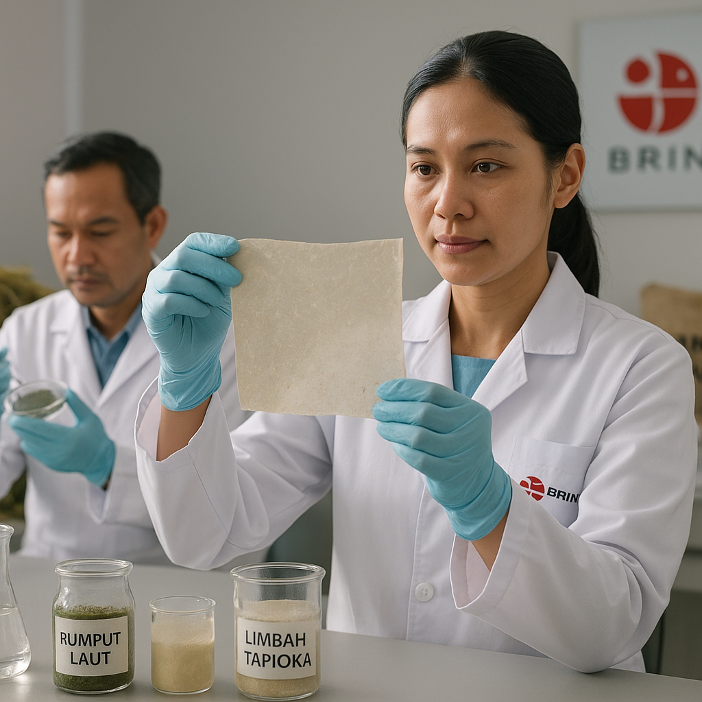 Peneliti BRIN Kembangkan Bioplastik Ramah Lingkungan dari Rumput Laut dan Limbah Tapioka