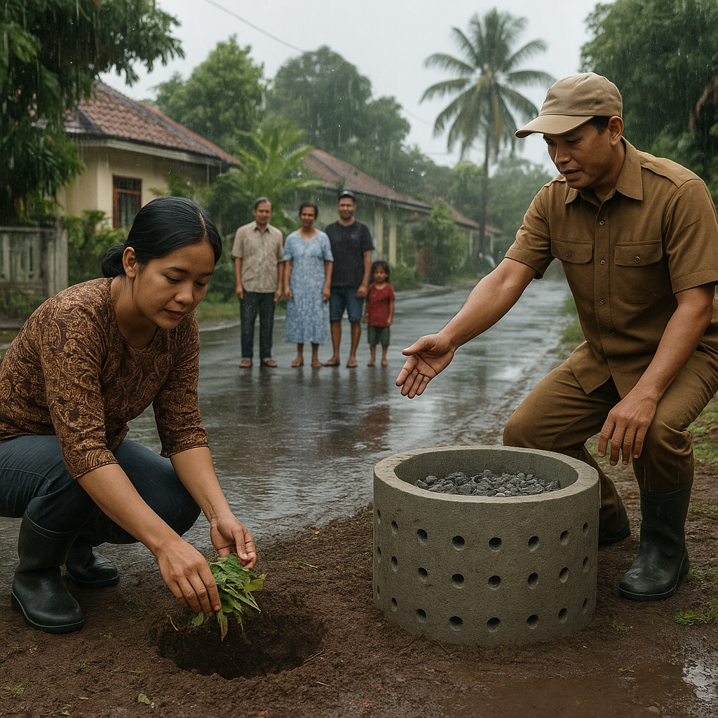 Inovasi Biopori dan Sumur Resapan di Perumahan Tanggulangi Banjir dan Kekeringan