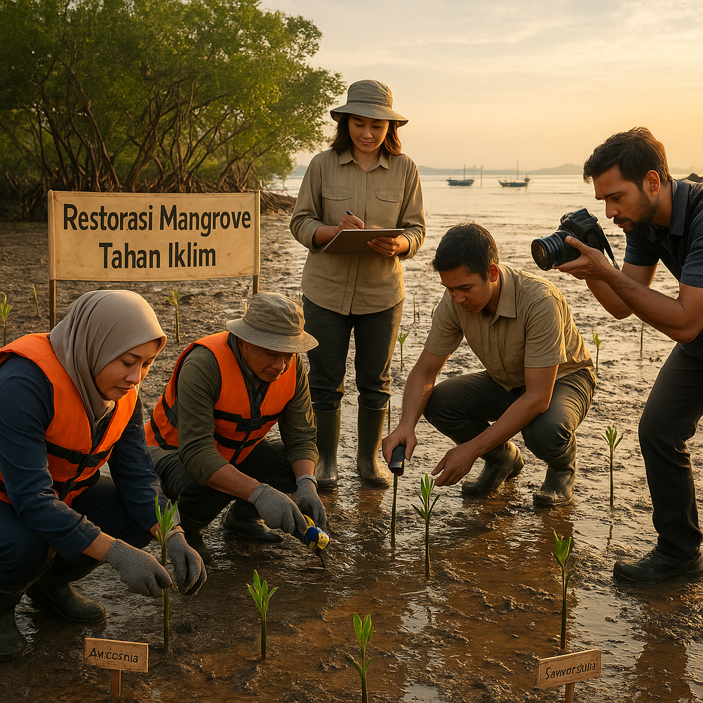 Membangun Resiliensi Pesisir: Inovasi Pemulihan Mangrove Tahan Iklim di Indonesia