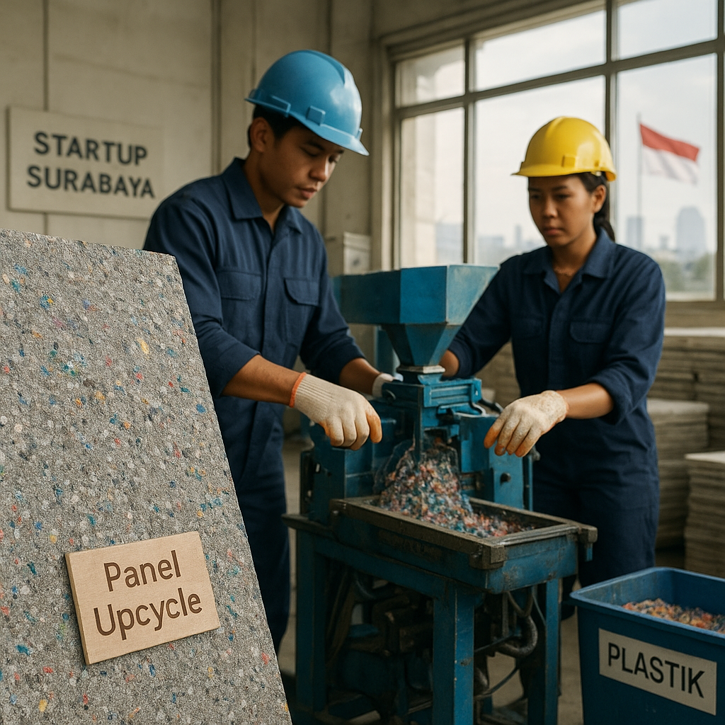 Konversi Limbah Plastik menjadi Bahan Bangunan
