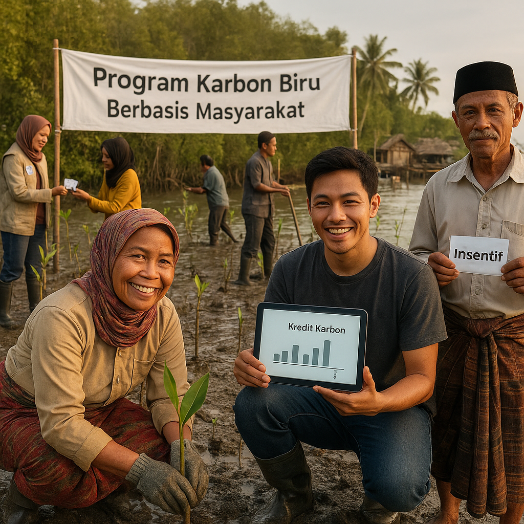Program 'Karbon Biru' Berbasis Masyarakat Lestarikan Mangrove dan Beri Insentif Ekonomi