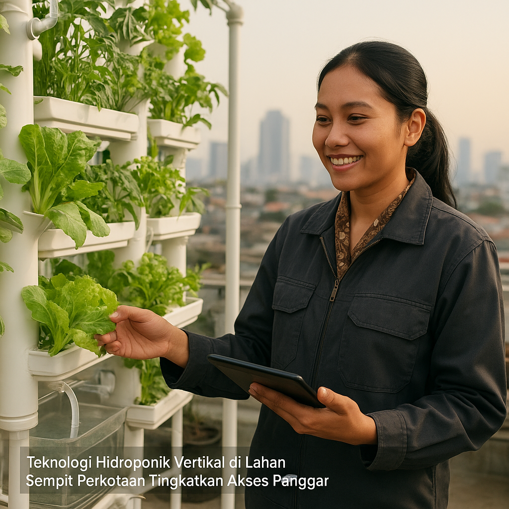 Teknologi Hidroponik Vertikal di Lahan Sempit Perkotaan Tingkatkan Akses Pangan Segar