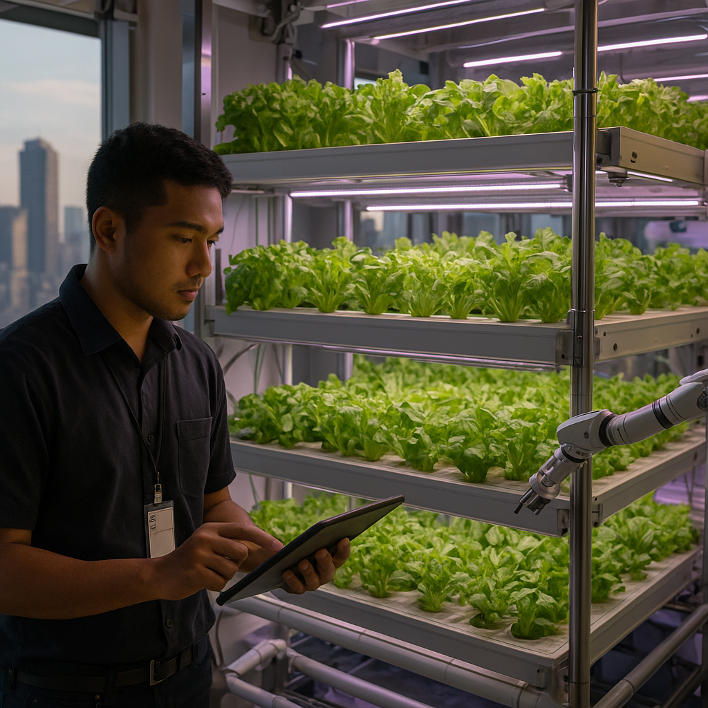 Urban Farming Vertikal dengan Sistem Hidroponik Berbasis AI di Perkotaan Padat