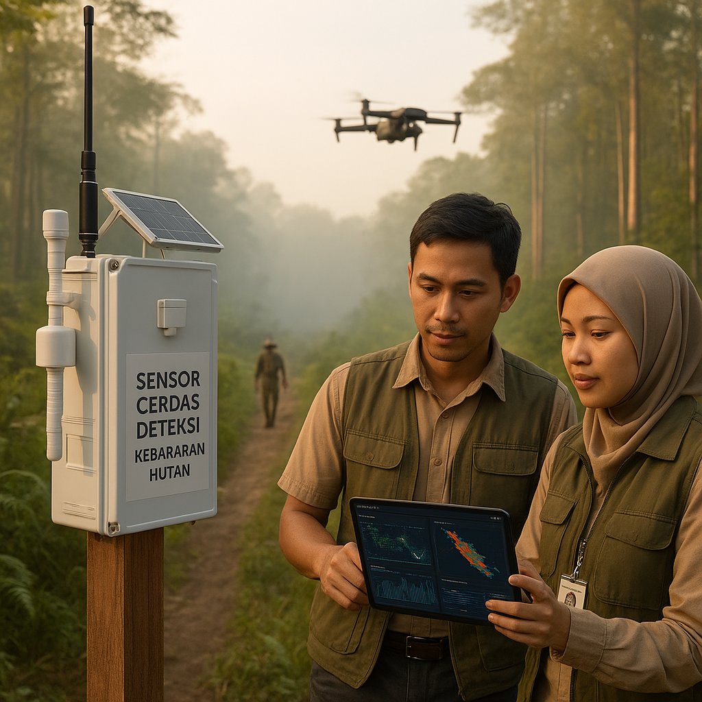 Sensor Cerdas Deteksi Kebakaran Hutan berbasis AI di Sumatra