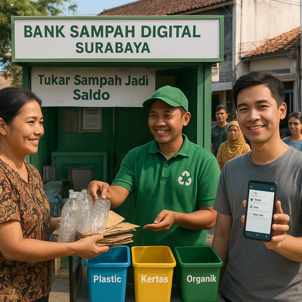 Gerakan 'Bank Sampah Digital' di Surabaya: Tukar Sampah dengan Pulsa atau Bayar Tagihan Listrik