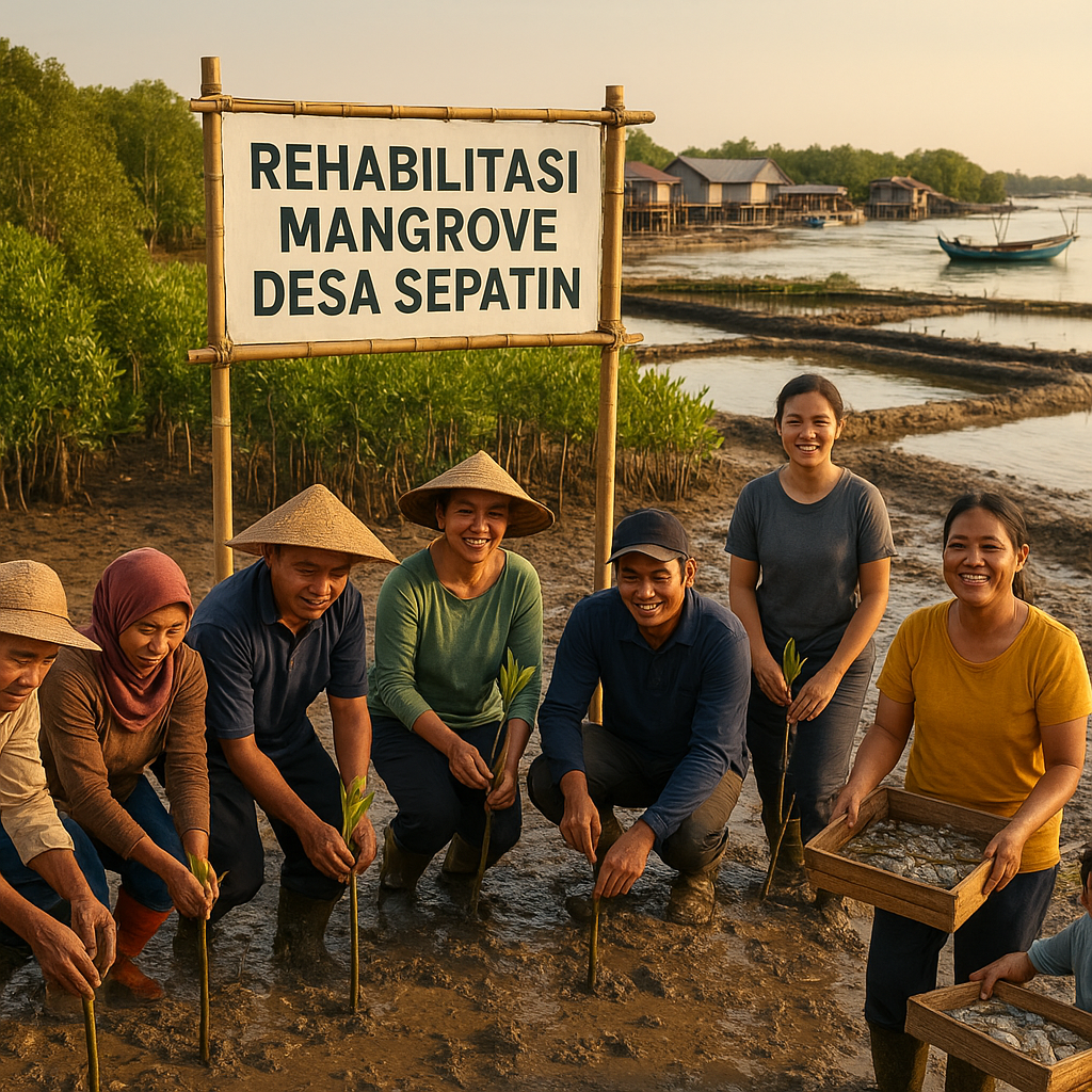 Rehabilitasi Mangrove Pulihkan Hasil Tambak dan Ekonomi Warga Sepatin Kaltim