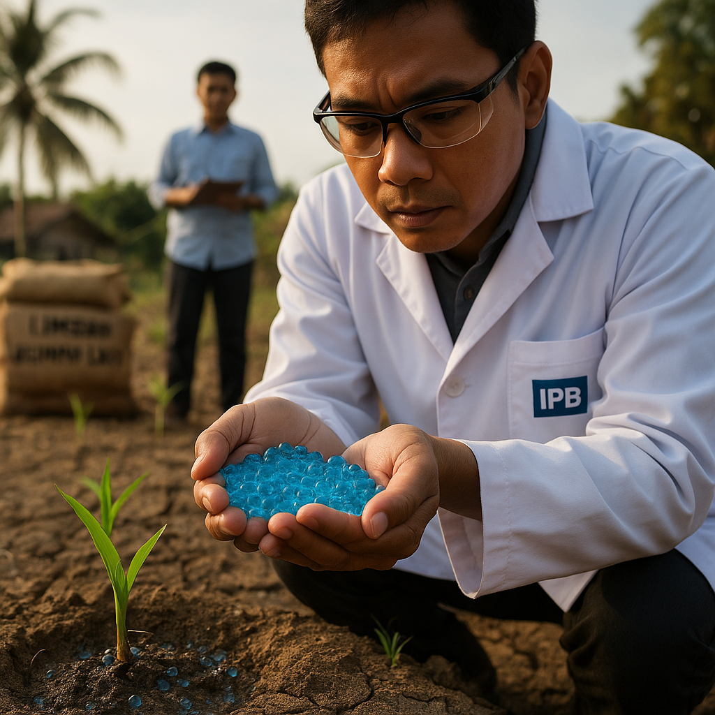 Teknologi Hydrogel dari Limbah Rumput Laut Tingkatkan Ketersediaan Air untuk Tanaman di Lahan Kritis