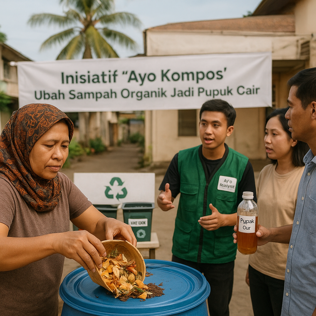 Inisiatif ‘Ayo Kompos’ Ubah Sampah Organik Rumahan Menjadi Pupuk Cair di Makassar