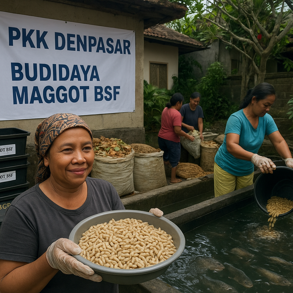 Budidaya Maggot BSF Ubah Sampah Organik Jadi Pakan Ikan di Bali