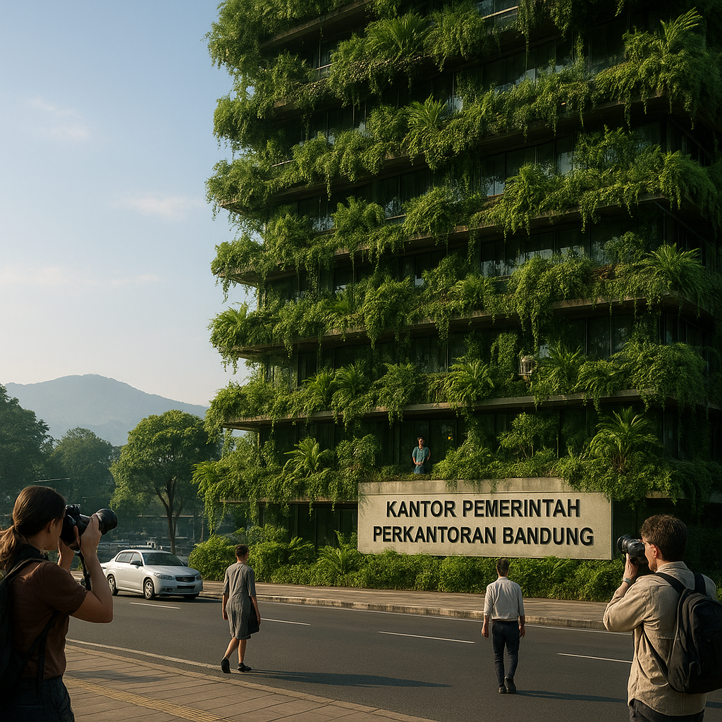 Kota Bandung Terapkan 'Vertical Forest' di Gedung Perkantoran untuk Turunkan Suhu dan Polusi Udara