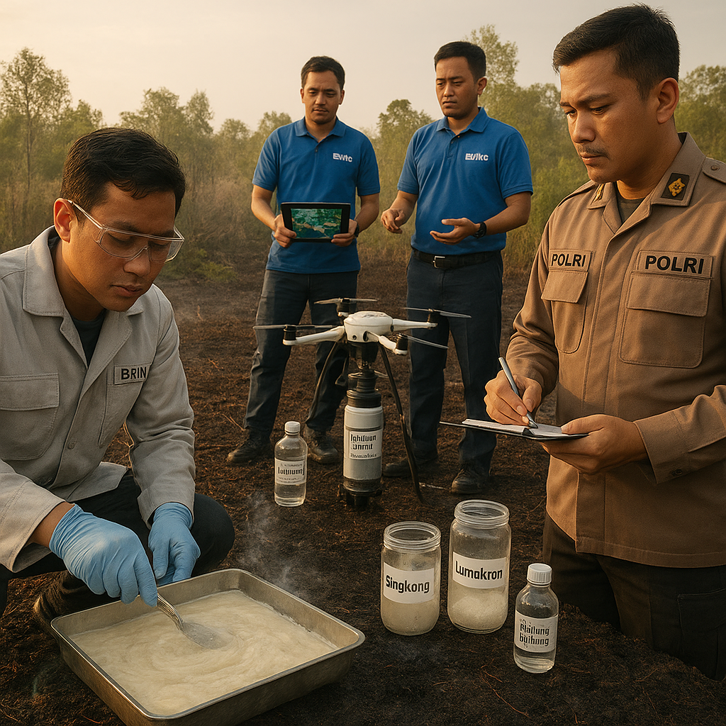 BRIN Kaji Pemanfaatan Singkong dan Material Baru untuk Penanganan Karhutla