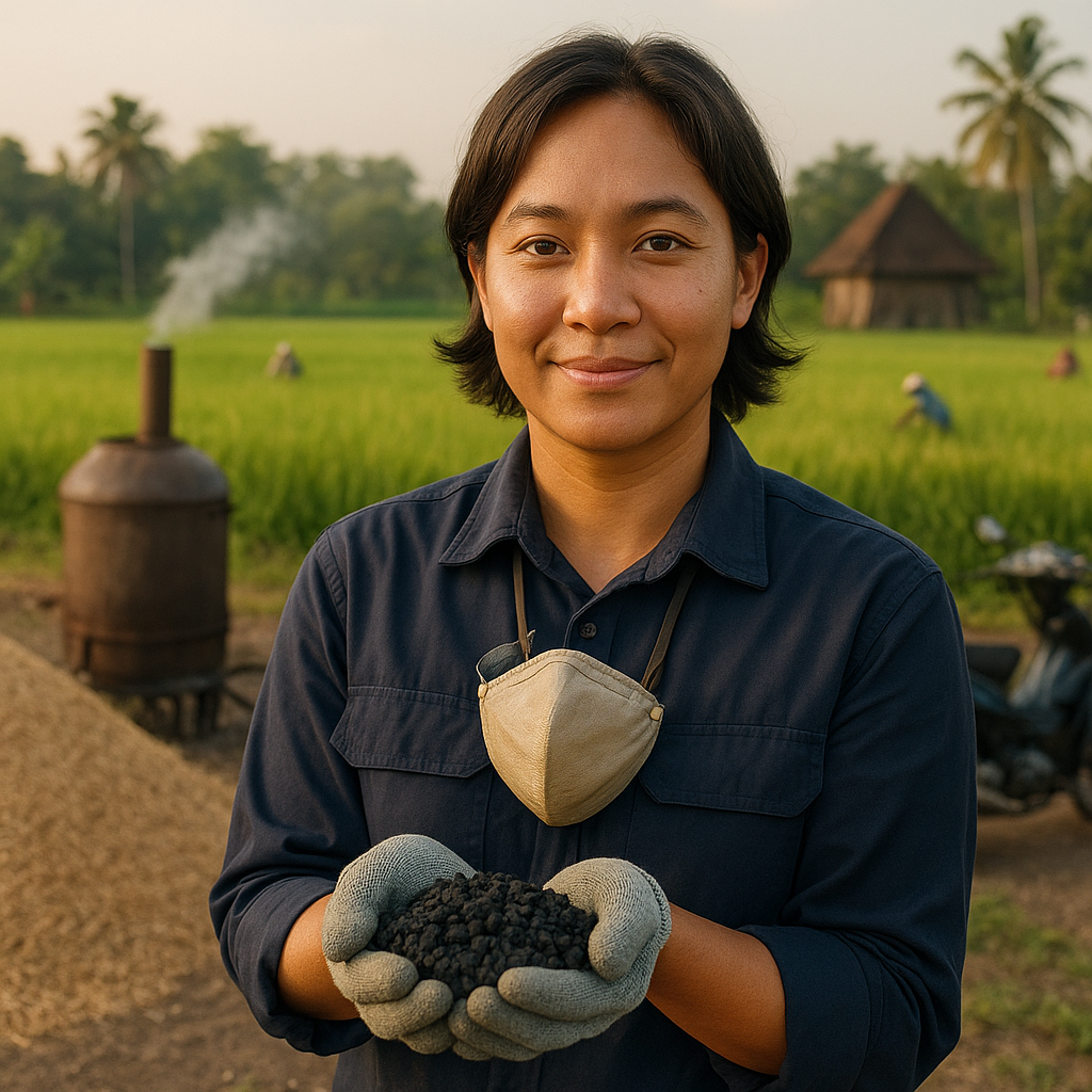 Startup Lokal Kembangkan Biochar dari Sekam Padi untuk Perbaiki Tanah dan Serap Karbon