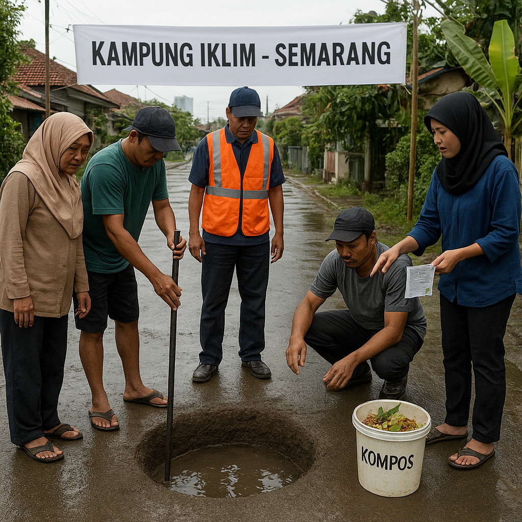 Biopori dan Kampung Iklim Mengurangi Banjir Lokal di Semarang