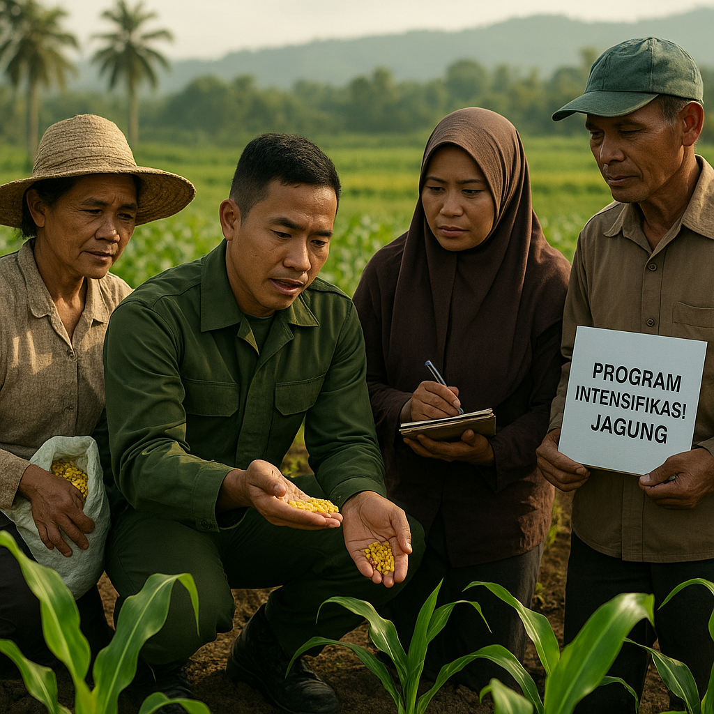 Kodim Banyuwangi Dampingi Petani Intensifikasi Jagung untuk Ketahanan Pangan