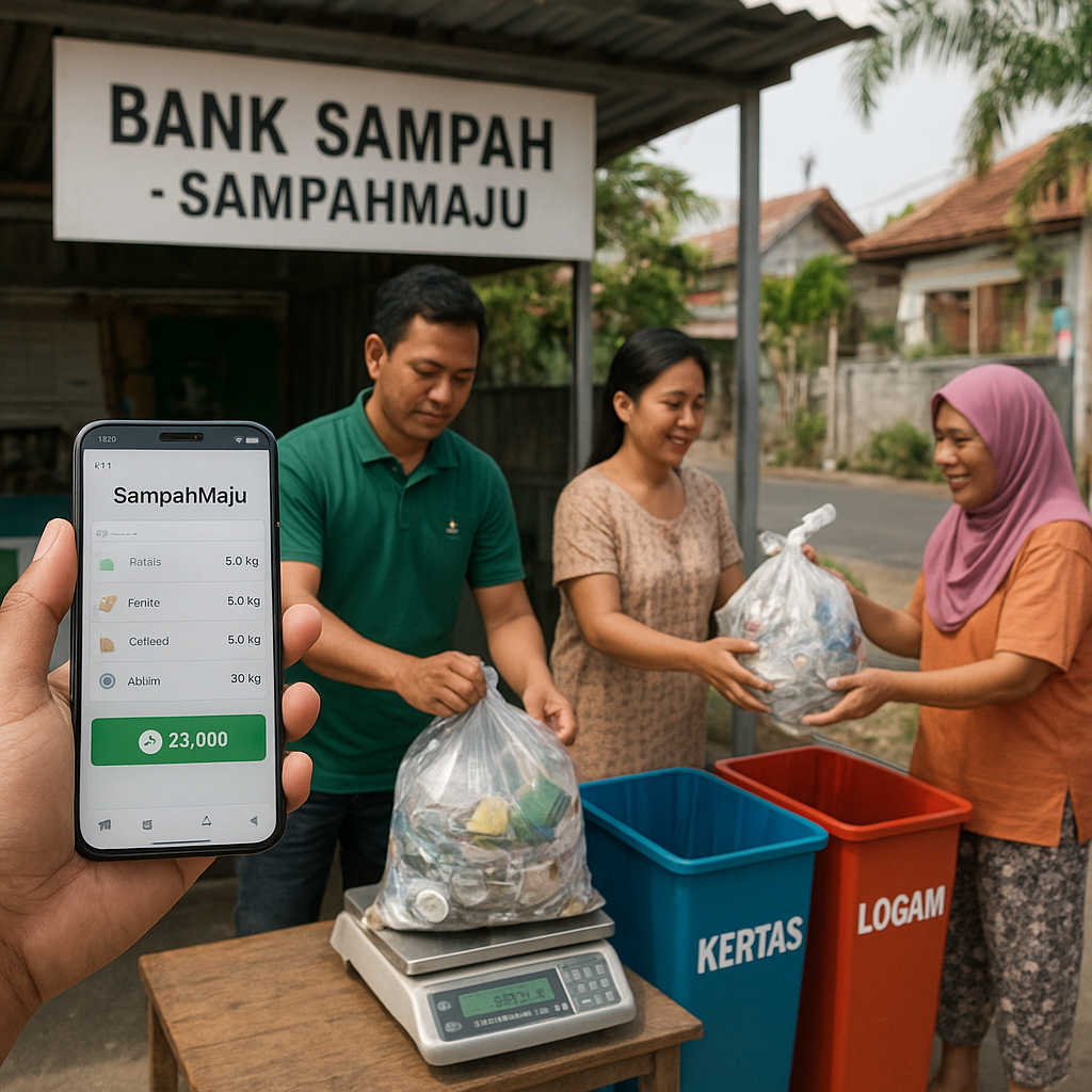 Bank Sampah Berbasis Aplikasi Tingkatkan Daur Ulang dan Pendapatan Warga di Surabaya