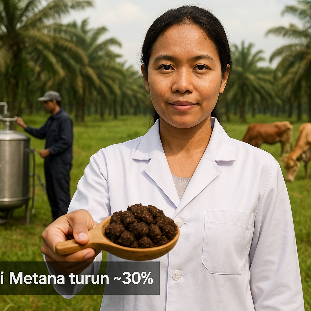 Inovasi Pakan Ruminansia dari Limbah Sawit Tekan Emisi Metana Ternak