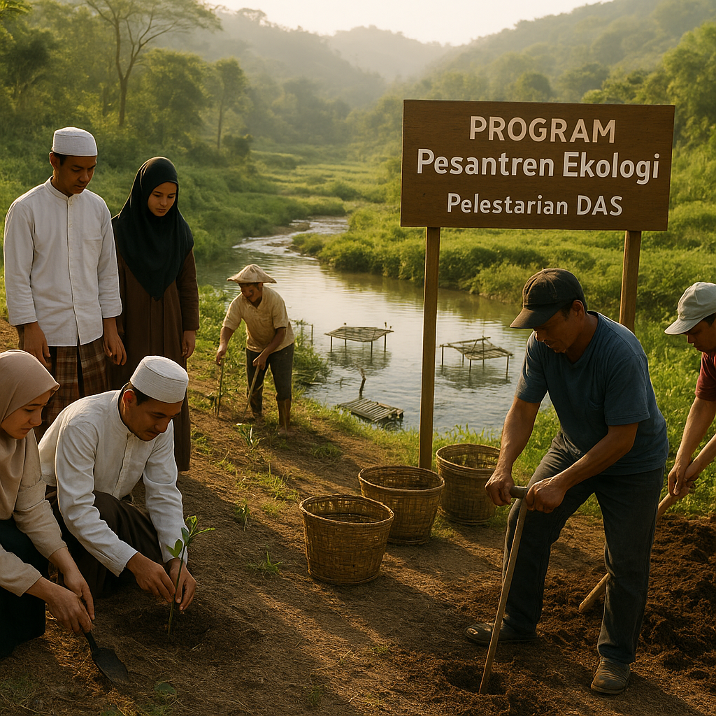 Program 'Pesantren Ekologi' di Jawa Barat Kembalikan Fungsi Daerah Aliran Sungai