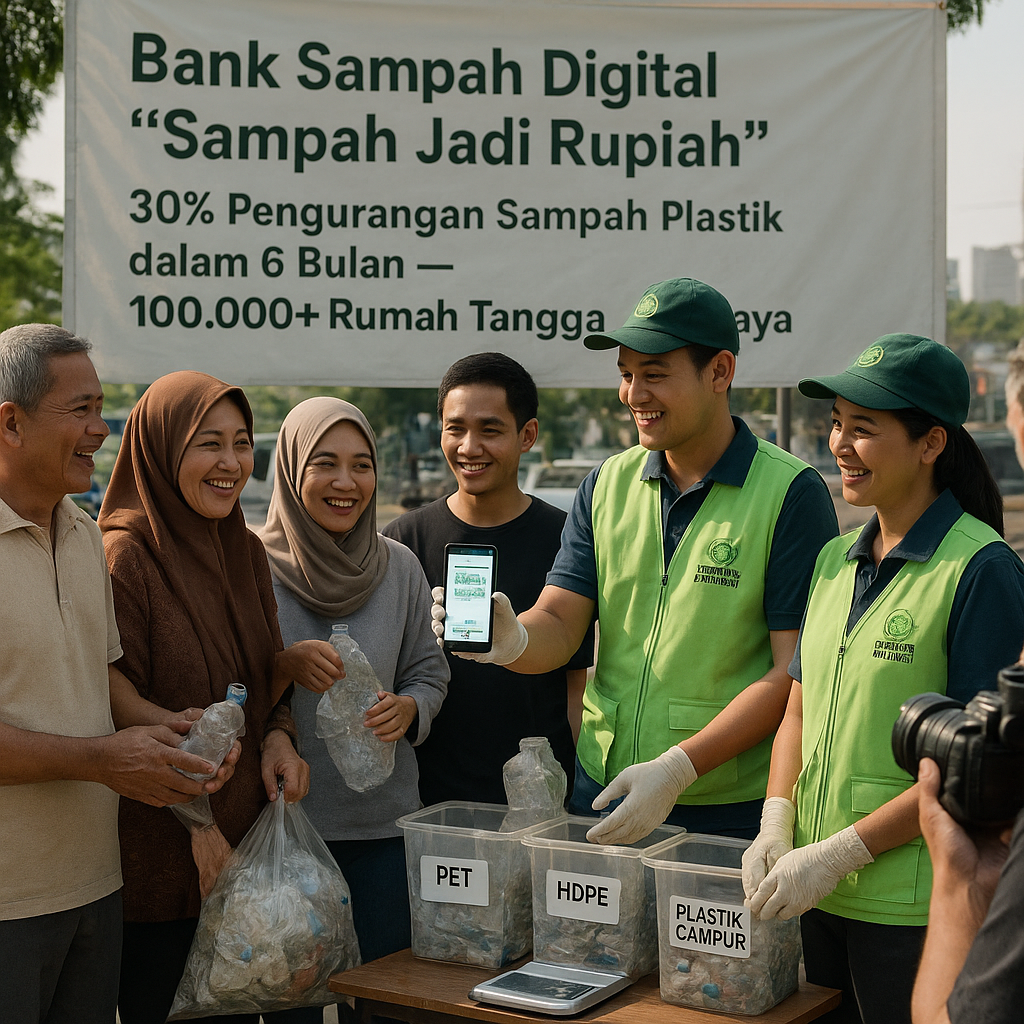 Bank Sampah Digital 'Sampah Jadi Rupiah' Berhasil Kurangi 30% Sampah Plastik di Surabaya