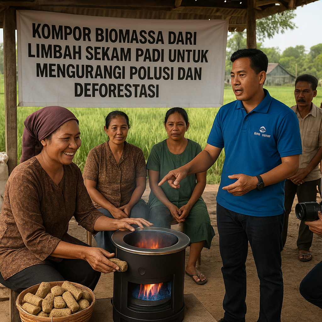 Kompor Biomassa dari Limbah Sekam Padi untuk Mengurangi Polusi dan Deforestasi