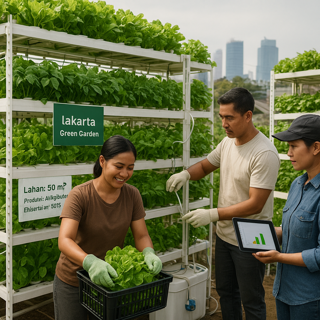 Pertanian Vertikal Hidroponik Solusi Ketahanan Pangan di Lahan Sempit Jakarta