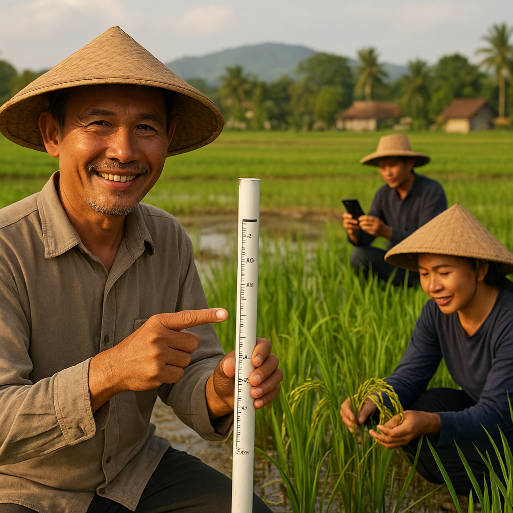 Petani Grobogan Terapkan Metode AWD Tekan Emisi Metana dan Naikkan Hasil Panen