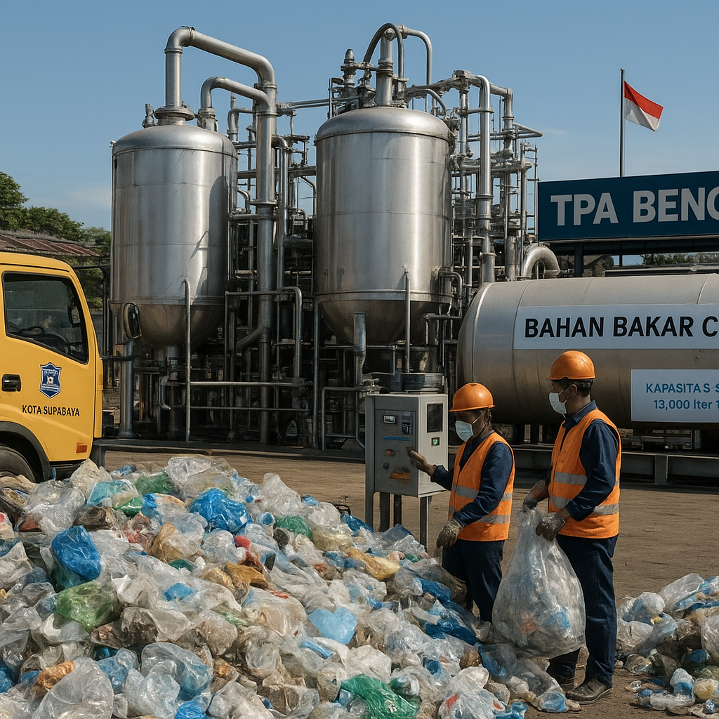 Surabaya Ubah Sampah Plastik Jadi Bahan Bakar Cair dengan Pirolisis Skala Kota