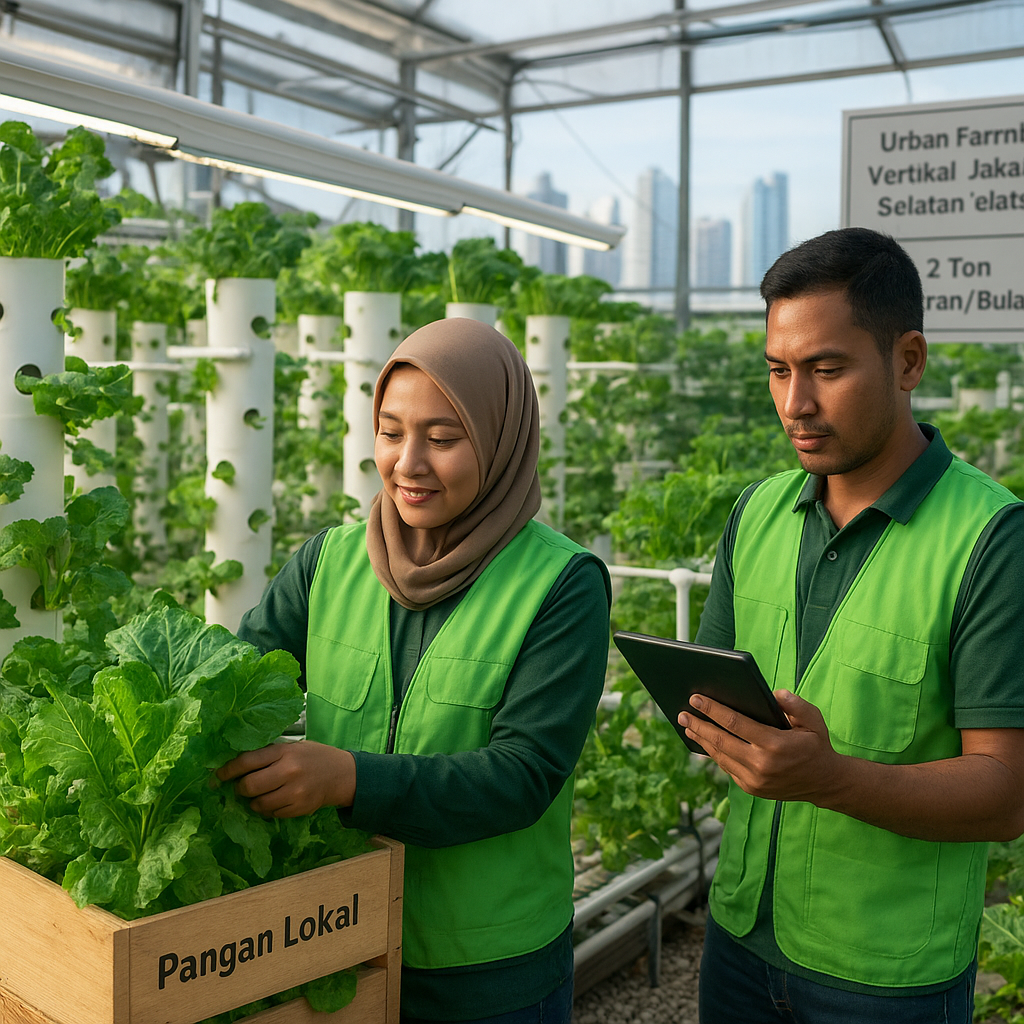 Urban Farming Vertikal di Jakarta Selatan Hasilkan 2 Ton Sayuran Per Bulan untuk Pangan Lokal
