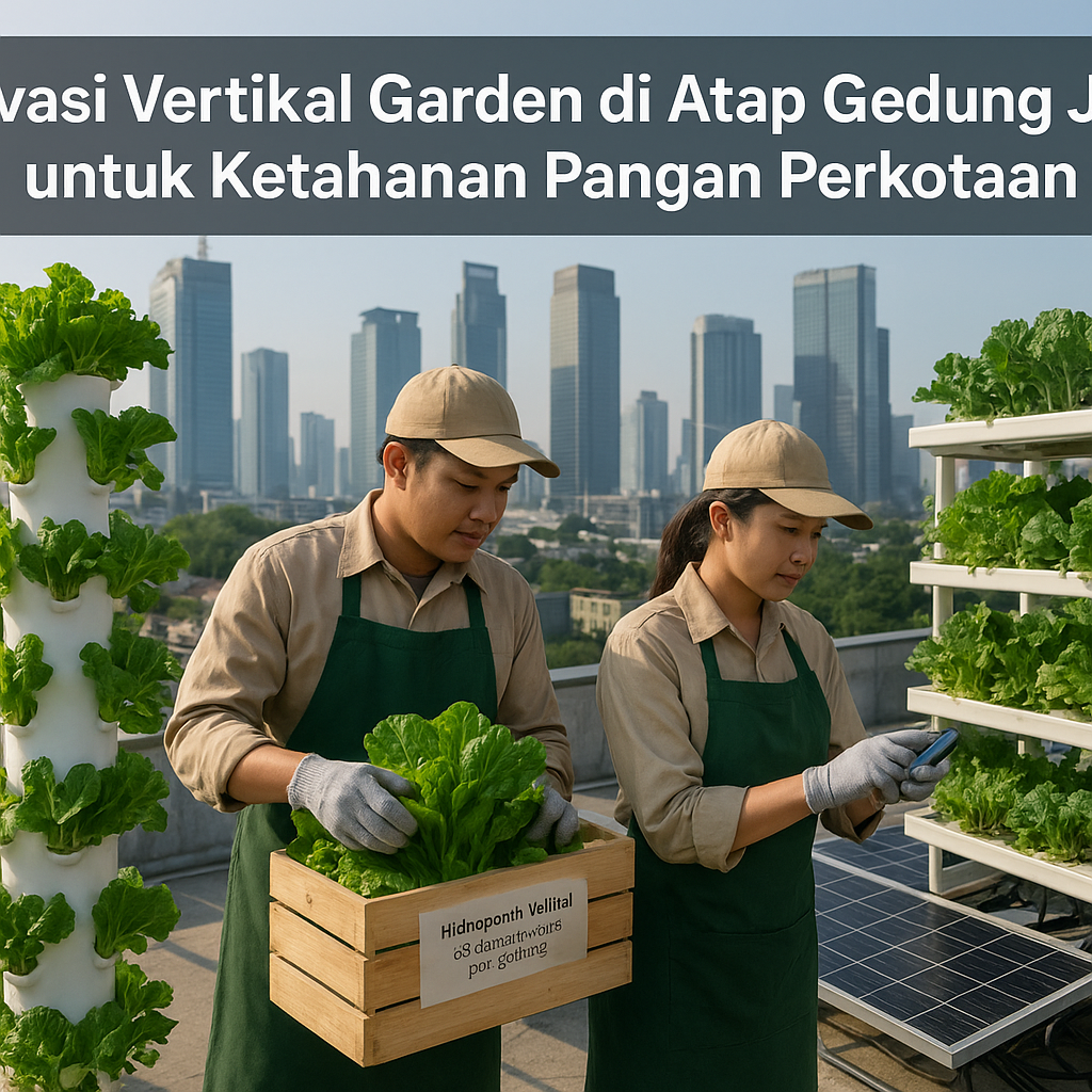 Inovasi Vertikal Garden di Atap Gedung Jakarta untuk Ketahanan Pangan Perkotaan