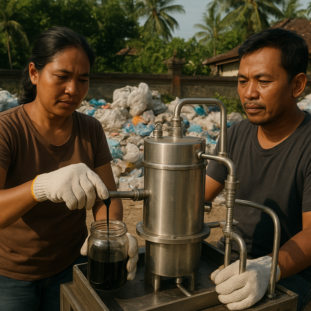 Masyarakat Bali Ubah Limbah Plastik menjadi Bahan Bakar Alternatif dengan Pirolisis