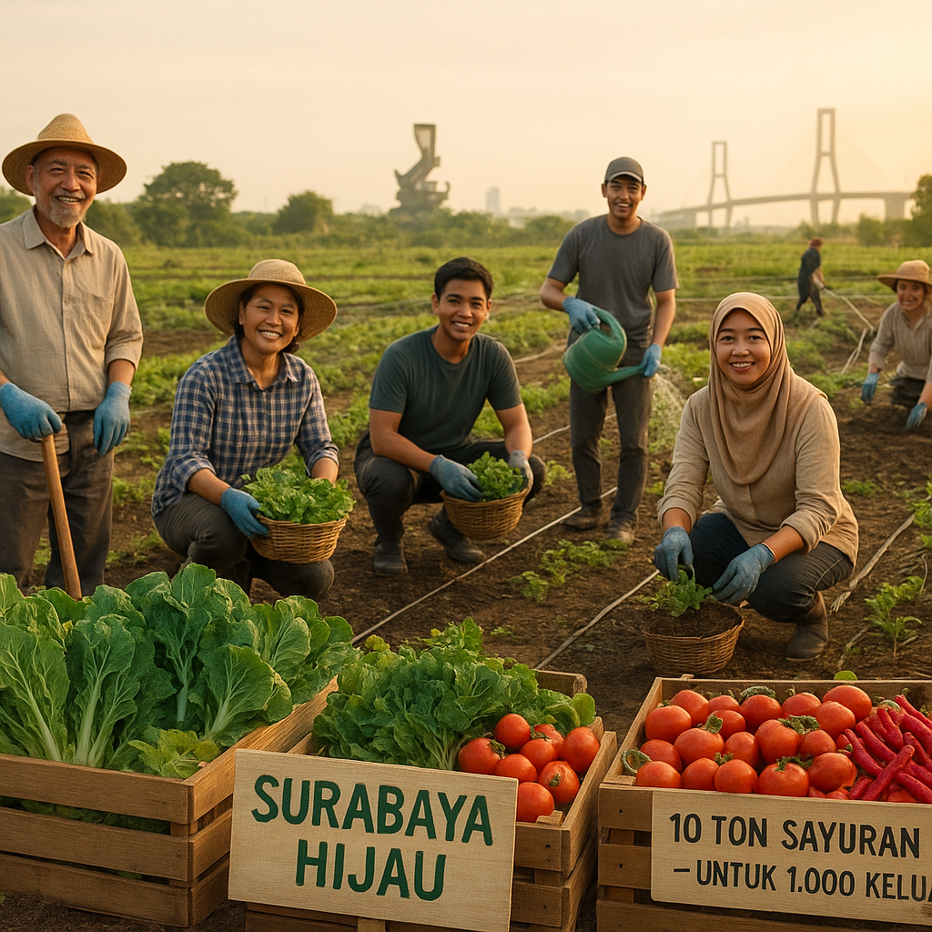 Urban Farming Komunitas di Surabaya Suplai Sayuran untuk 1.000 Keluarga
