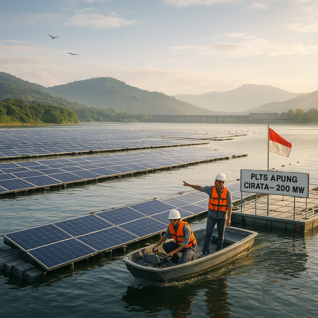 Pembangkit Listrik Tenaga Surya Apung di Waduk Cirata Mampu Hasilkan 200 MW