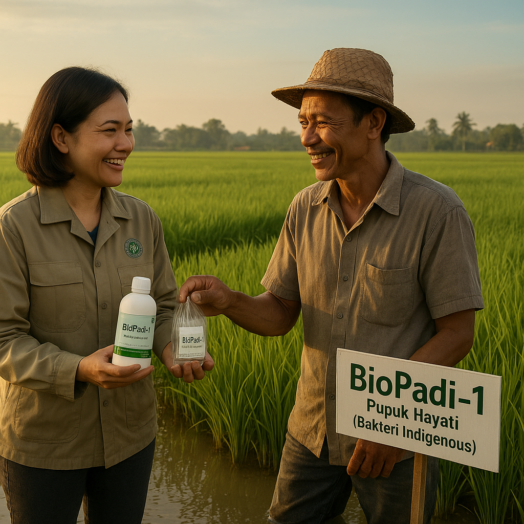 Inovasi Pupuk Hayati dari Bakteri Indigenous Bantu Petani Padi di Jawa Tengah