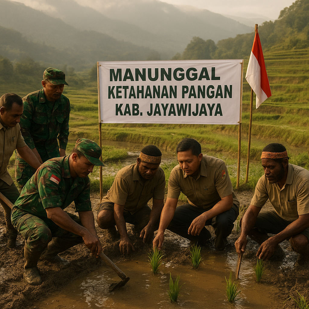 Program TNI Manunggal Ketahanan Pangan: Cetak Sawah Baru di Papua