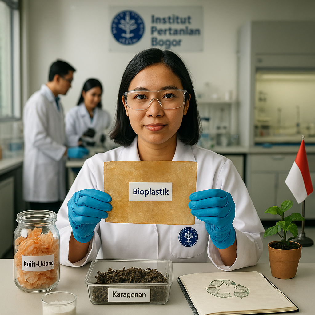 Inovasi Bioplastik dari Limbah Kulit Udang dan Rumput Laut oleh Peneliti IPB