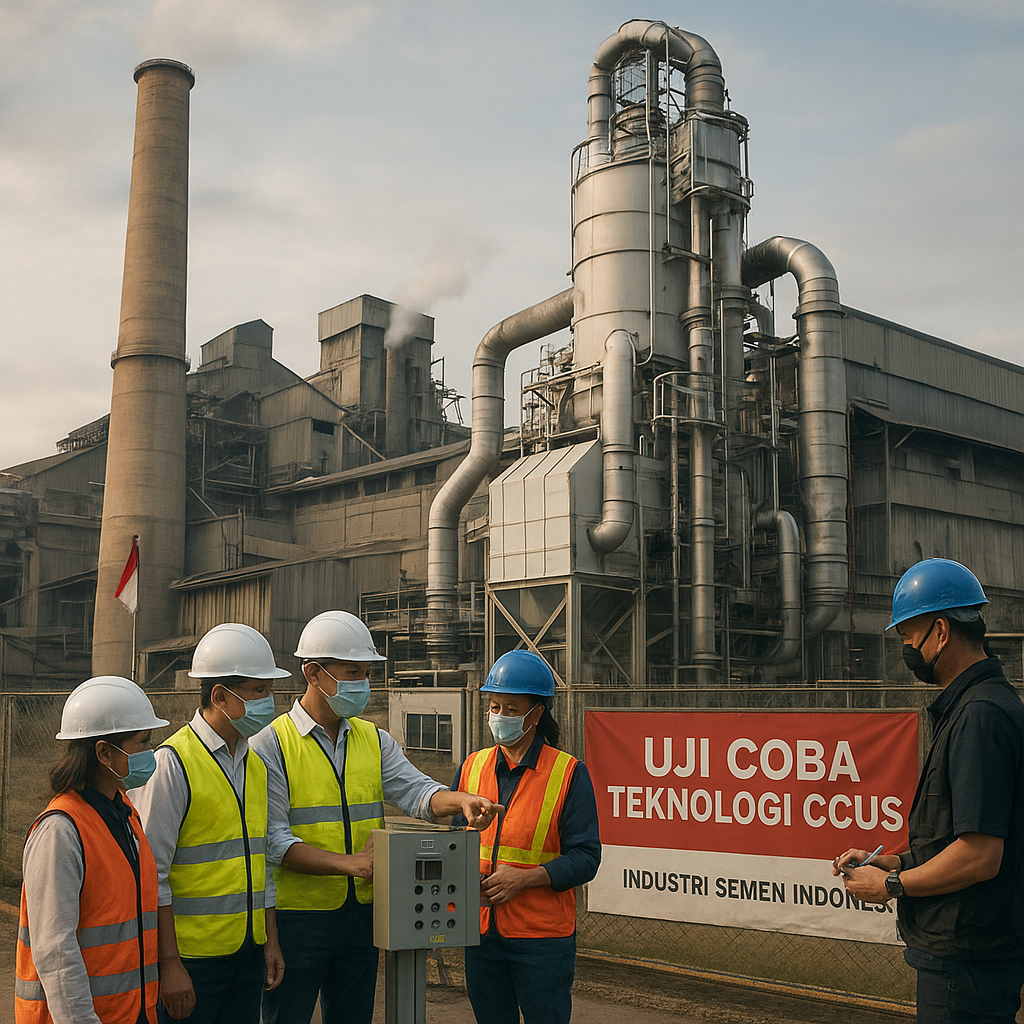 Uji Coba Teknologi Penangkapan dan Pemanfaatan Karbon (CCUS) di Industri Semen Indonesia