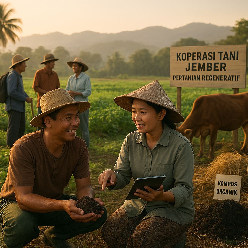 Koperasi Petani di Jember Sukses Terapkan Pertanian Regeneratif dengan Integrasi Ternak