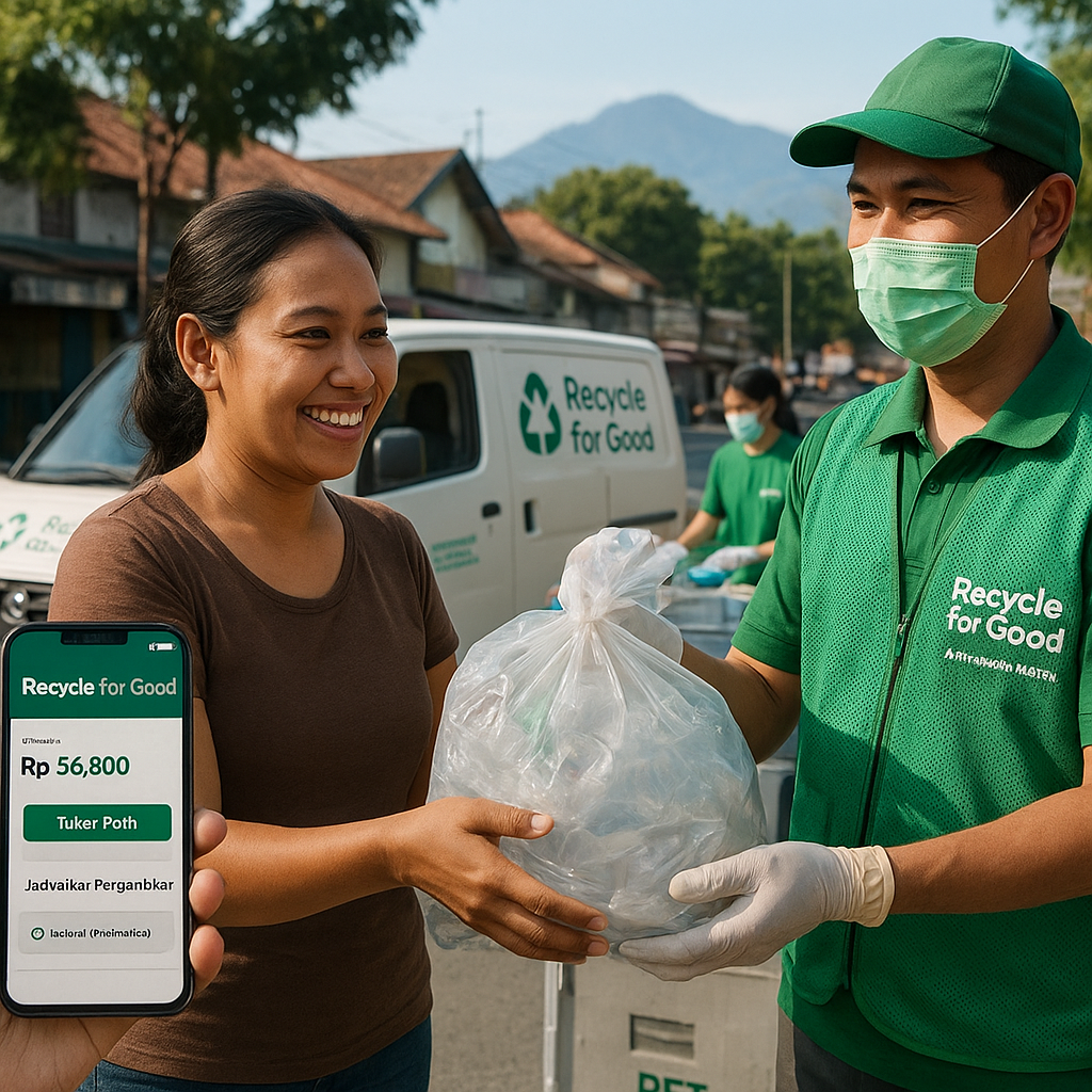 Bank Sampah Digital 'Recycle for Good' di Bandung Mampu Mengurangi Sampah Plastik 200 Ton per Bulan
