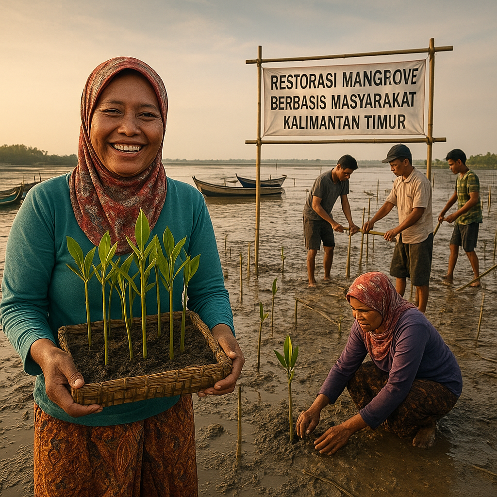 Restorasi Mangrove Berbasis Masyarakat di Kalimantan Timur Pulihkan Ekosistem dan Ekonomi