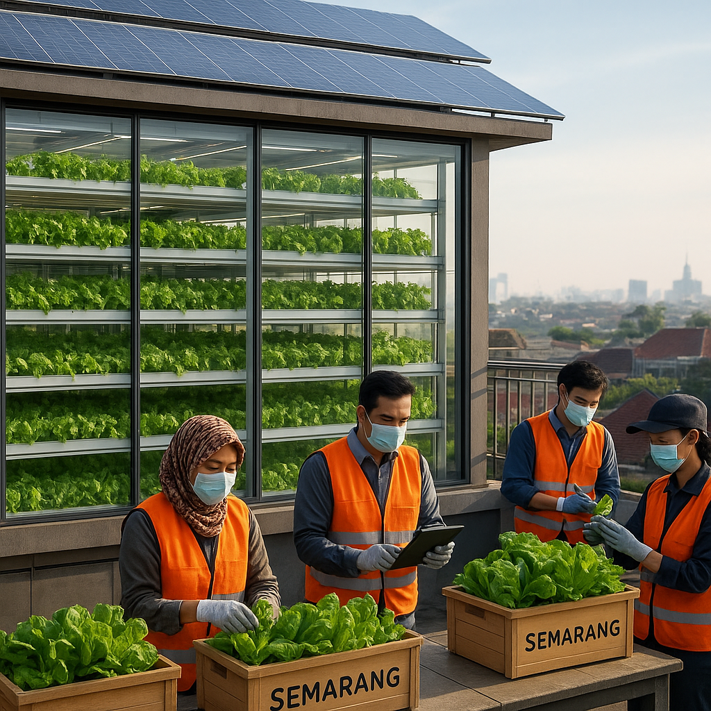 Kota Semarang Terapkan Vertical Farming dengan Tenaga Surya untuk Penuhi Sayur 10%