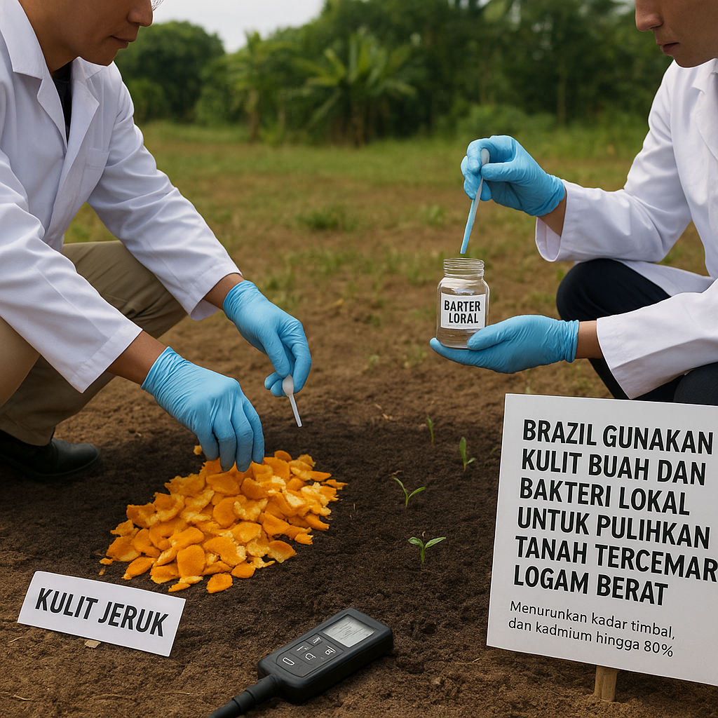 Brazil Gunakan Kulit Buah dan Bakteri Lokal untuk Pulihkan Tanah Tercemar Logam Berat