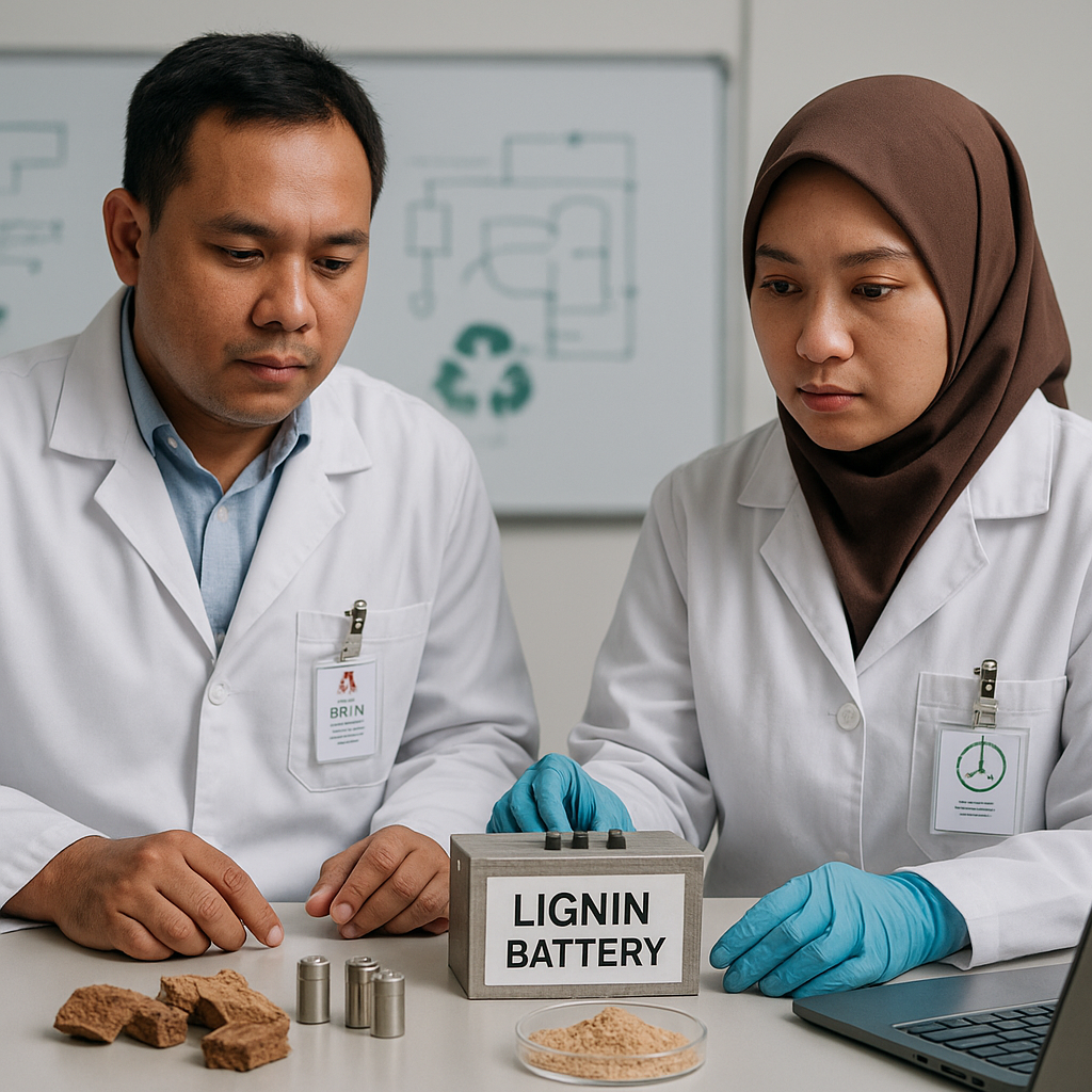 Peneliti BRIN Kembangkan Baterai Ramah Lingkungan dari Bahan Lignin Kayu