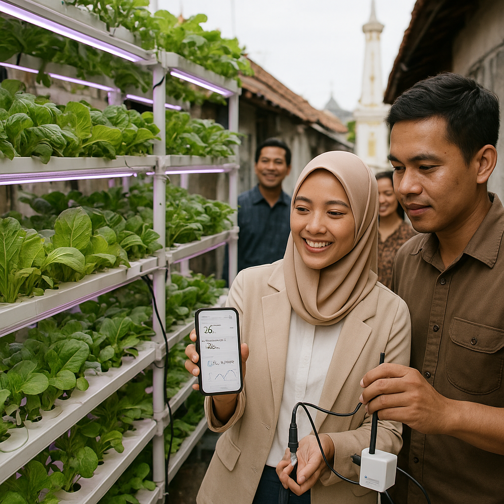 Sistem Pertanian Vertikal dengan IoT di Lahan Sempit Perkotaan Yogyakarta