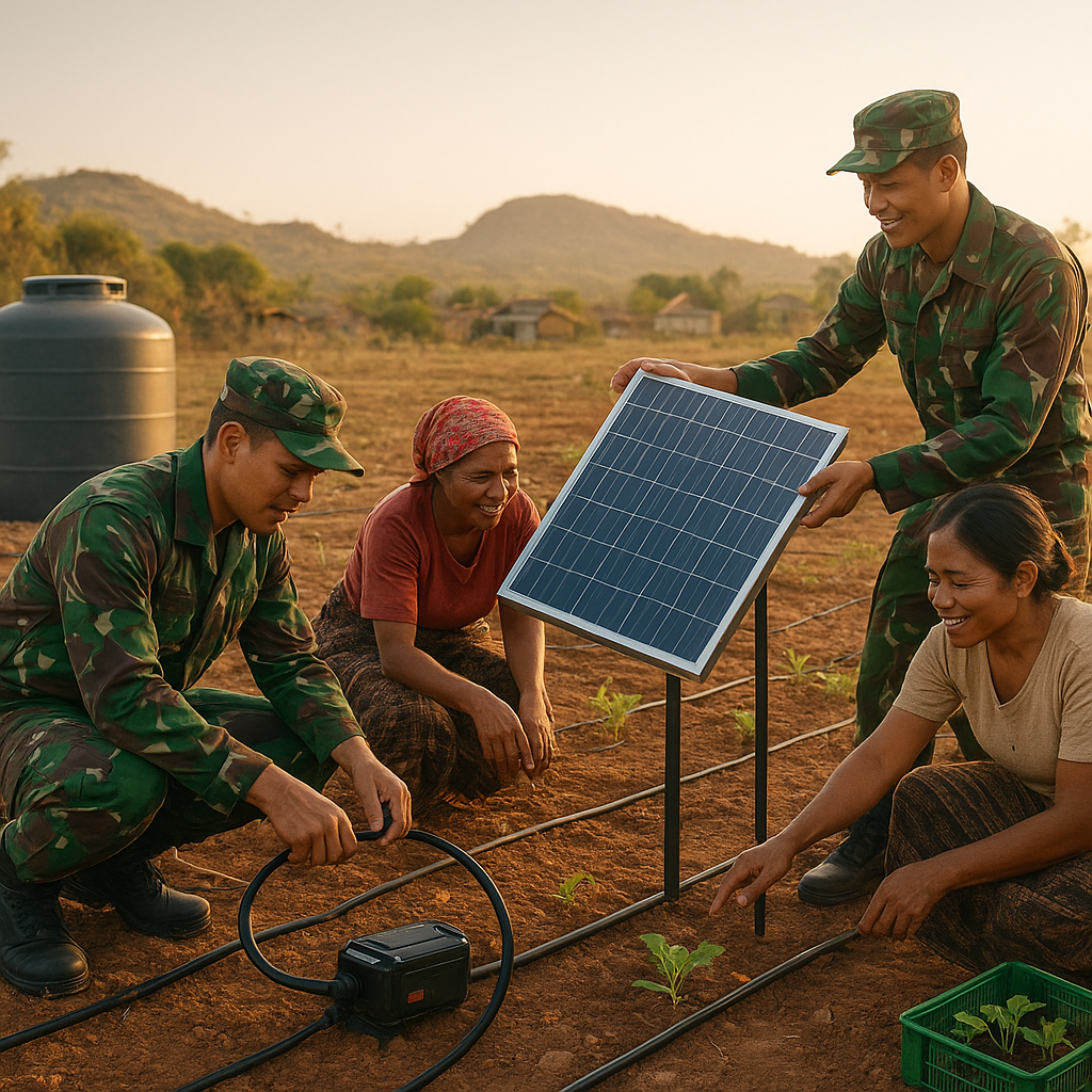 GERILYA: Gerakan Militer Bantu Petani dengan Teknologi Irigasi Tetes Tenaga Surya