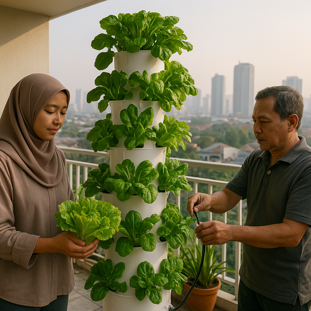 Urban Farm Berbasis Apartemen: Menara Hidroponik di Jakarta Selatan