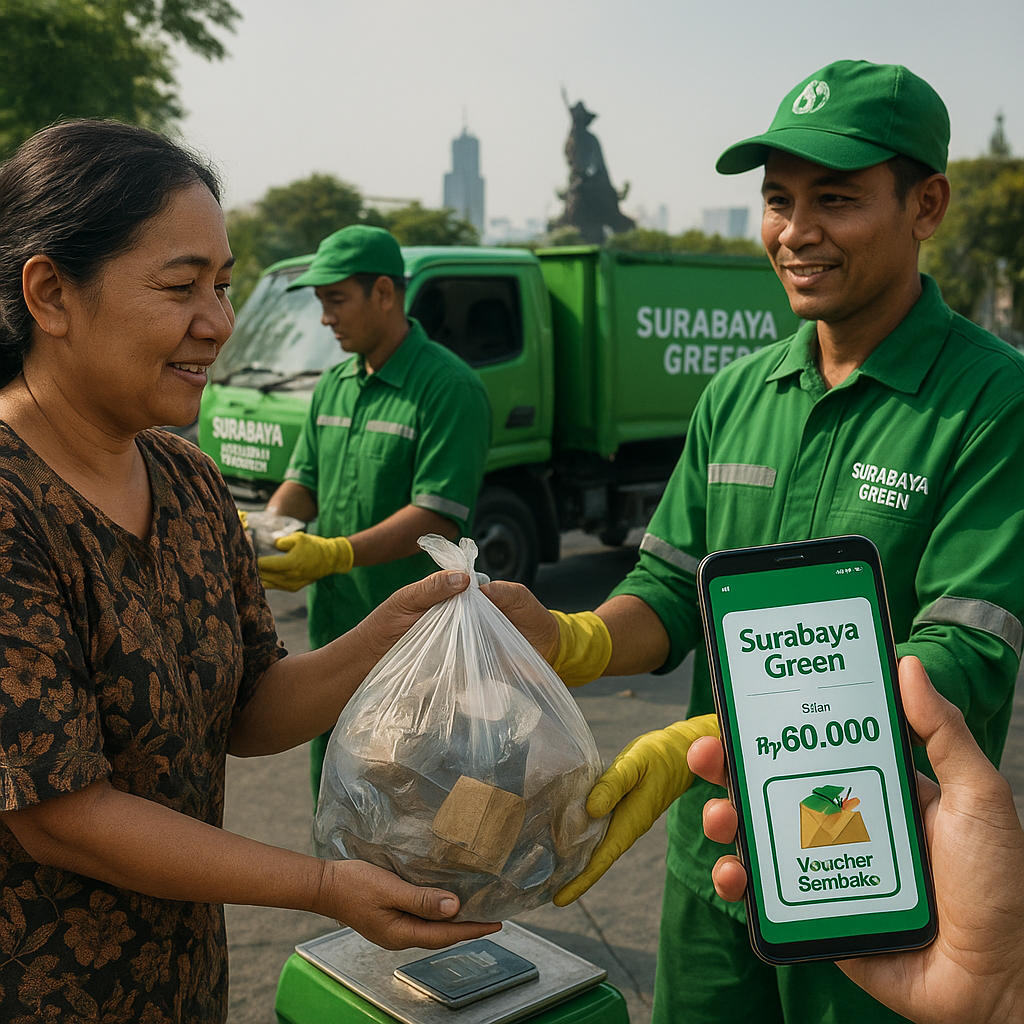Bank Sampah Digital di Surabaya: Mengubah Sampah Rumah Tangga Menjadi Emas dan Voucher