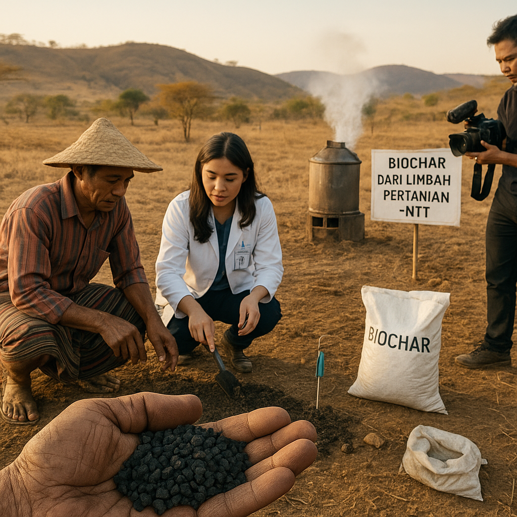 Biochar dari Limbah Pertanian Dikembangkan untuk Perbaiki Tanah dan Simpan Karbon di NTT