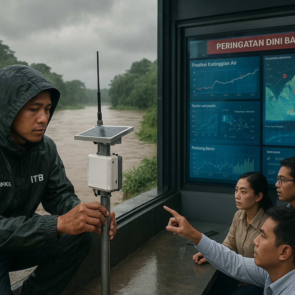 Sistem Peringatan Dini Banjir Berbasis Sensor IoT dan AI Dikembangkan oleh BMKG dan ITB
