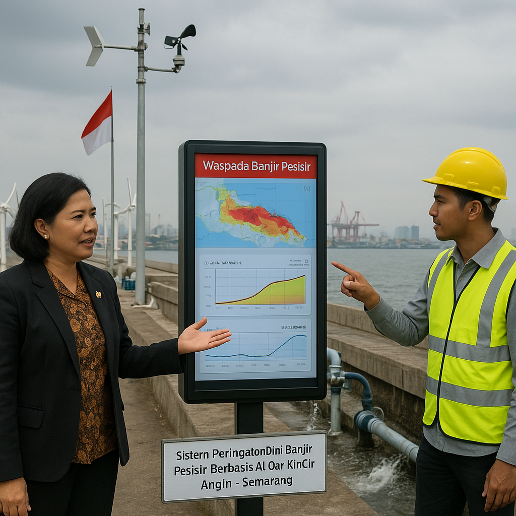 Sistem Peringatan Dini Banjir Pesisir Berbasis AI dan Kincir Angin di Semarang