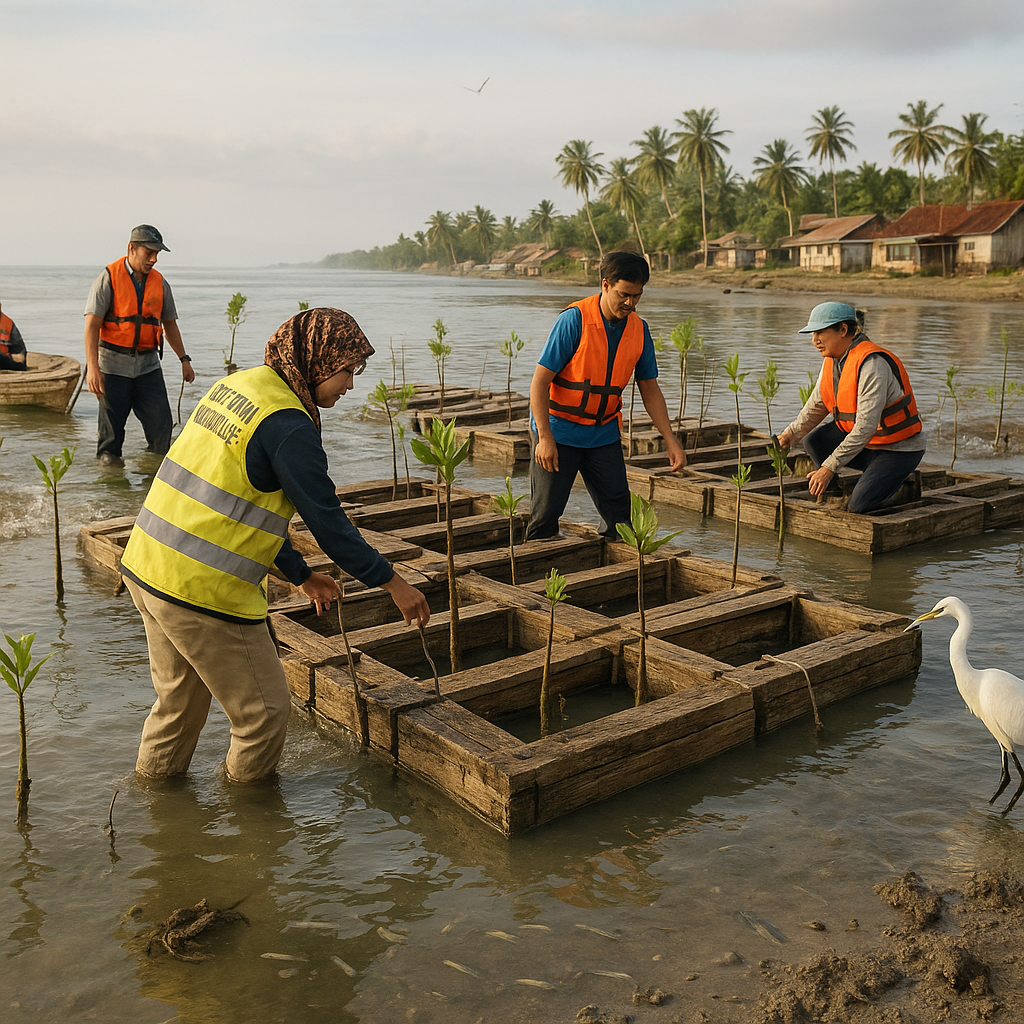 Restorasi Mangrove Berbasis Sel Kayu Apung untuk Tangkis Abrasi dan Tingkatkan Biodiversitas