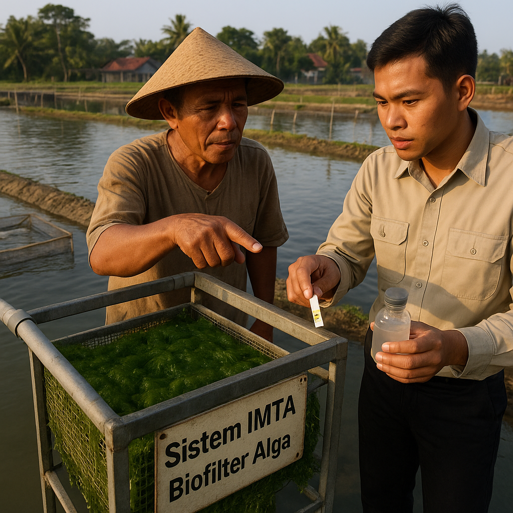 Pemanfaatan Alga sebagai Biofilter Alami untuk Tingkatkan Kualitas Air Tambak dan Kurangi Limbah Nutrien